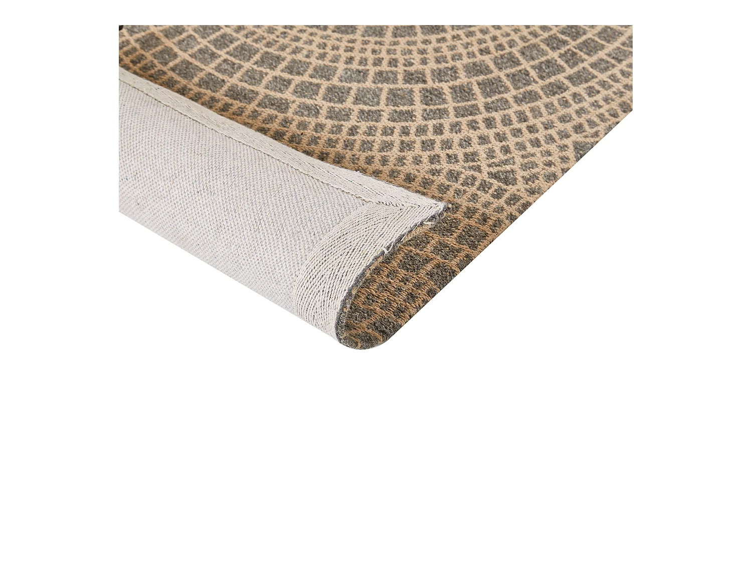 Teppich Jute beige/grau 200x300 cm geometrisches Muster Kurzflor modern Ariba