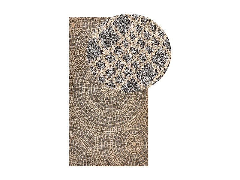 Teppich ARIBA 80 x 150 cm Jute Grau Beige