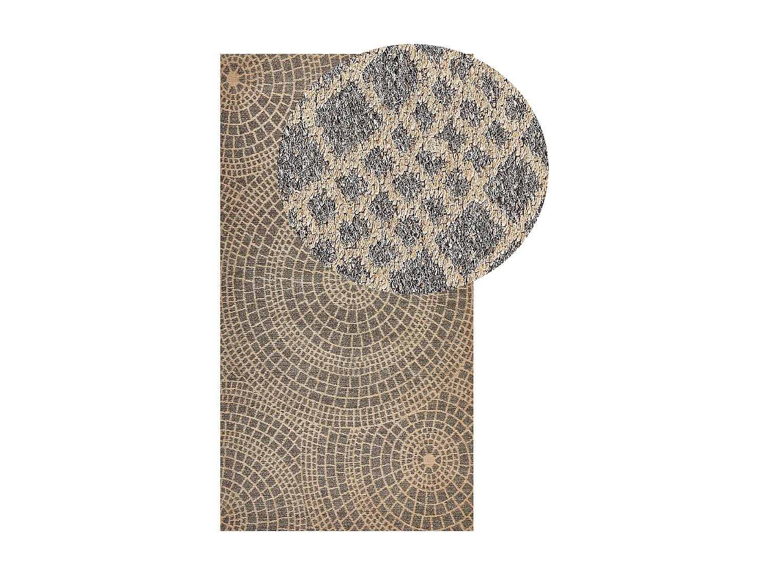 Tapis ARIBA Gris Beige 80 x 150 cm Jute