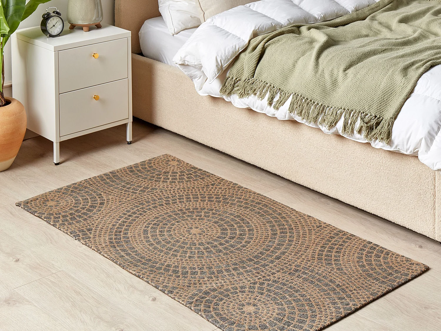 Vloerkleed ARIBA 80 x 150 cm Jute Grijs Beige