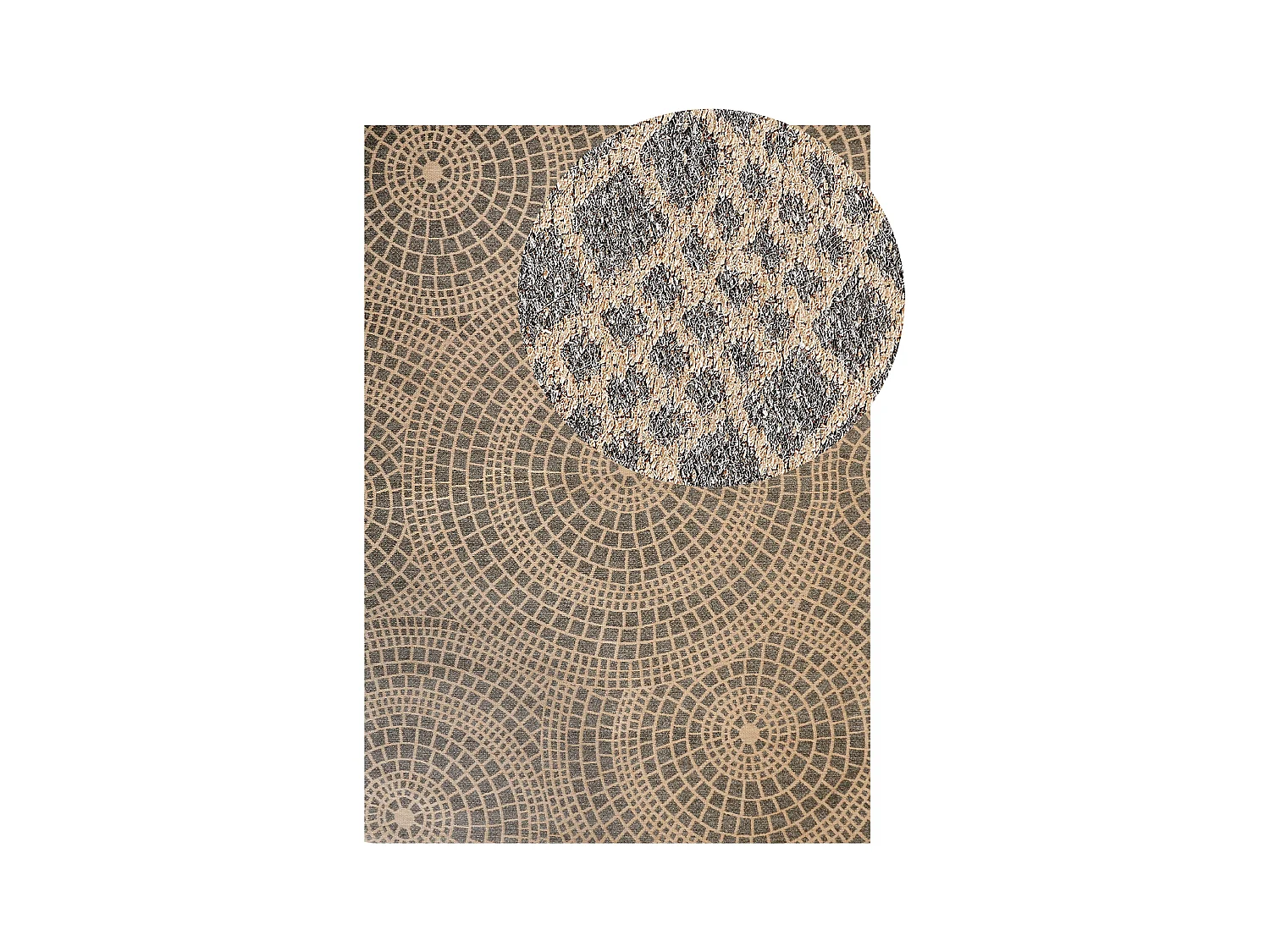 Teppich ARIBA 160 x 230 cm Jute Grau Beige