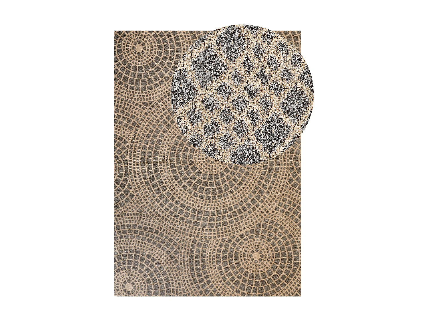 Tapete ARIBA 160 x 230 cm Juta Cinzento Creme