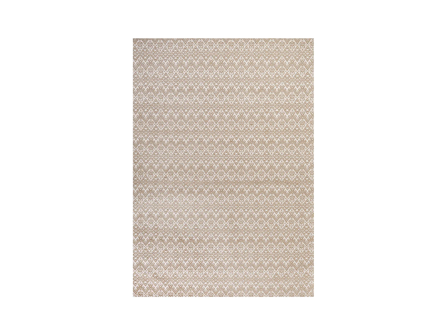 Teppich Jute beige/weiß 160x230 cm geometrisches Muster Kurzflor modern Atima