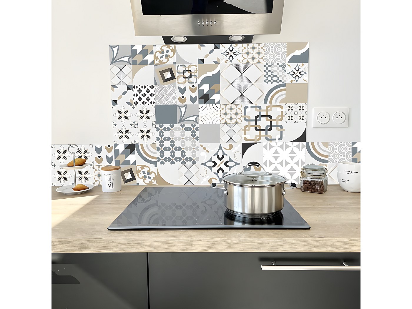 Fond De Hotte/Crédence Aluminium Anodisé H 65 Cm X L 110 Cm