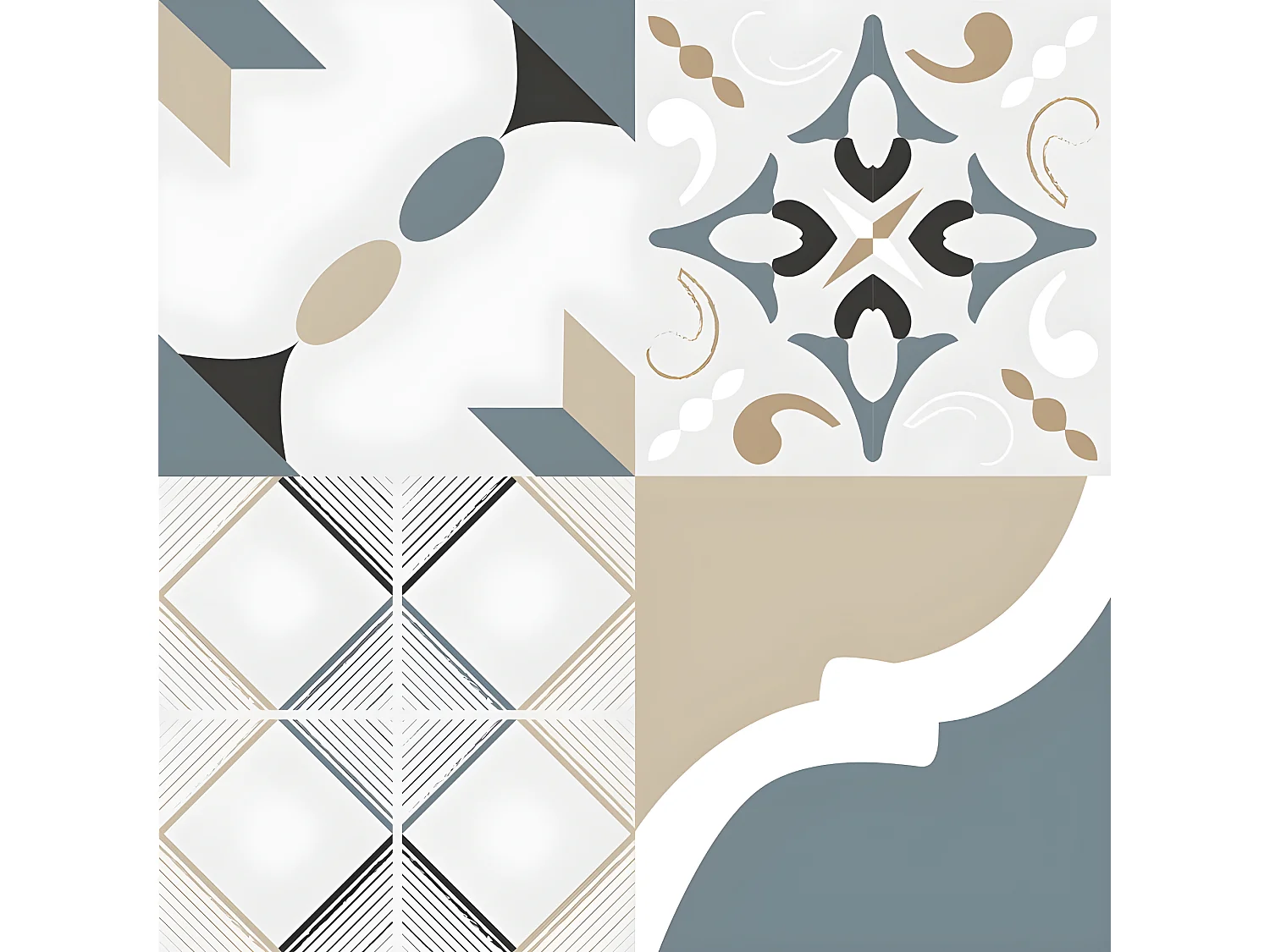 Fond de hotte ALU : L 90cm x H 70cm - Just Ciment Dulce - Aluminium composite