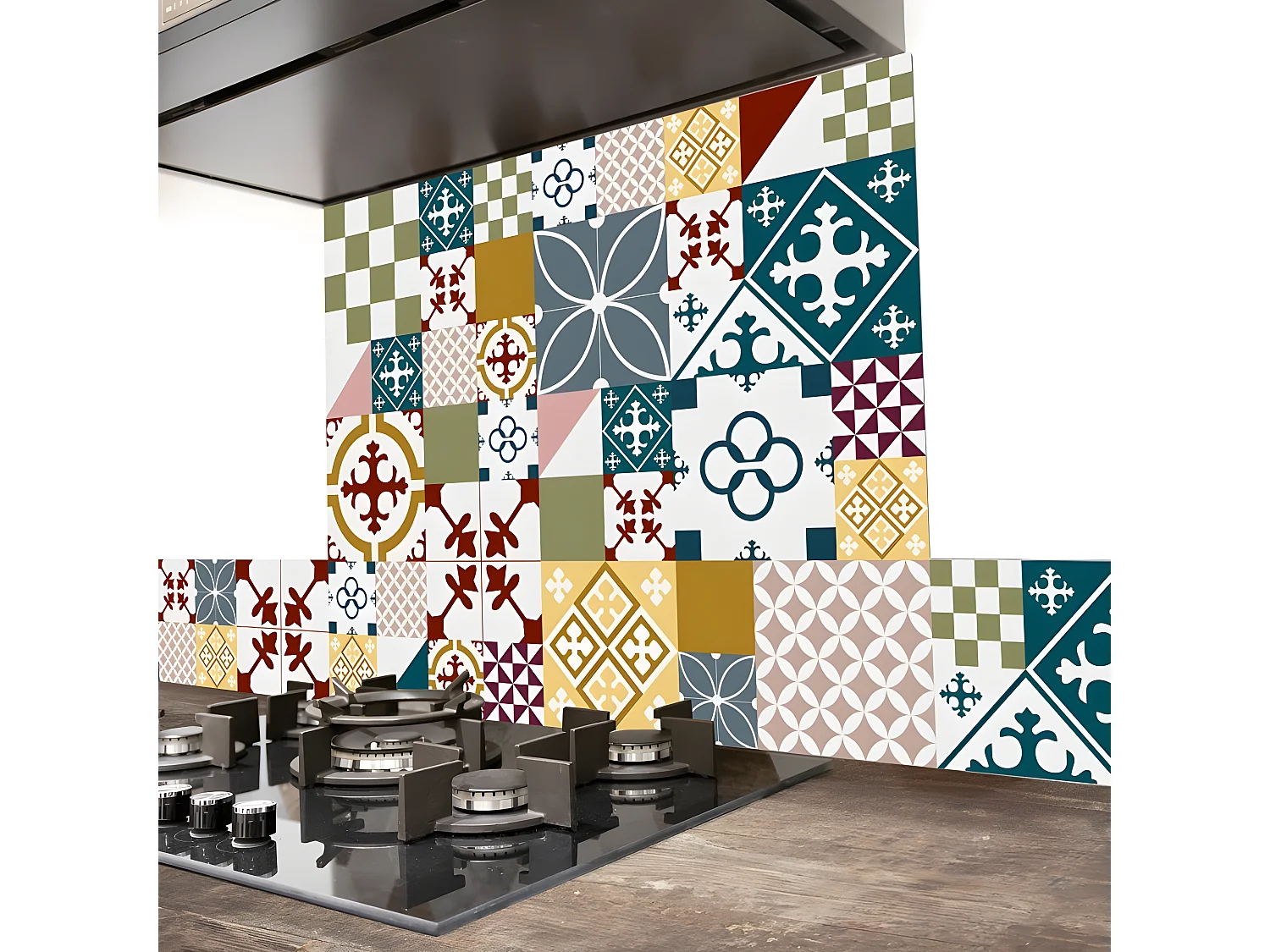 Fond de hotte ALU L 60xH 70cm - Ciment Style Colors - Aluminium composite