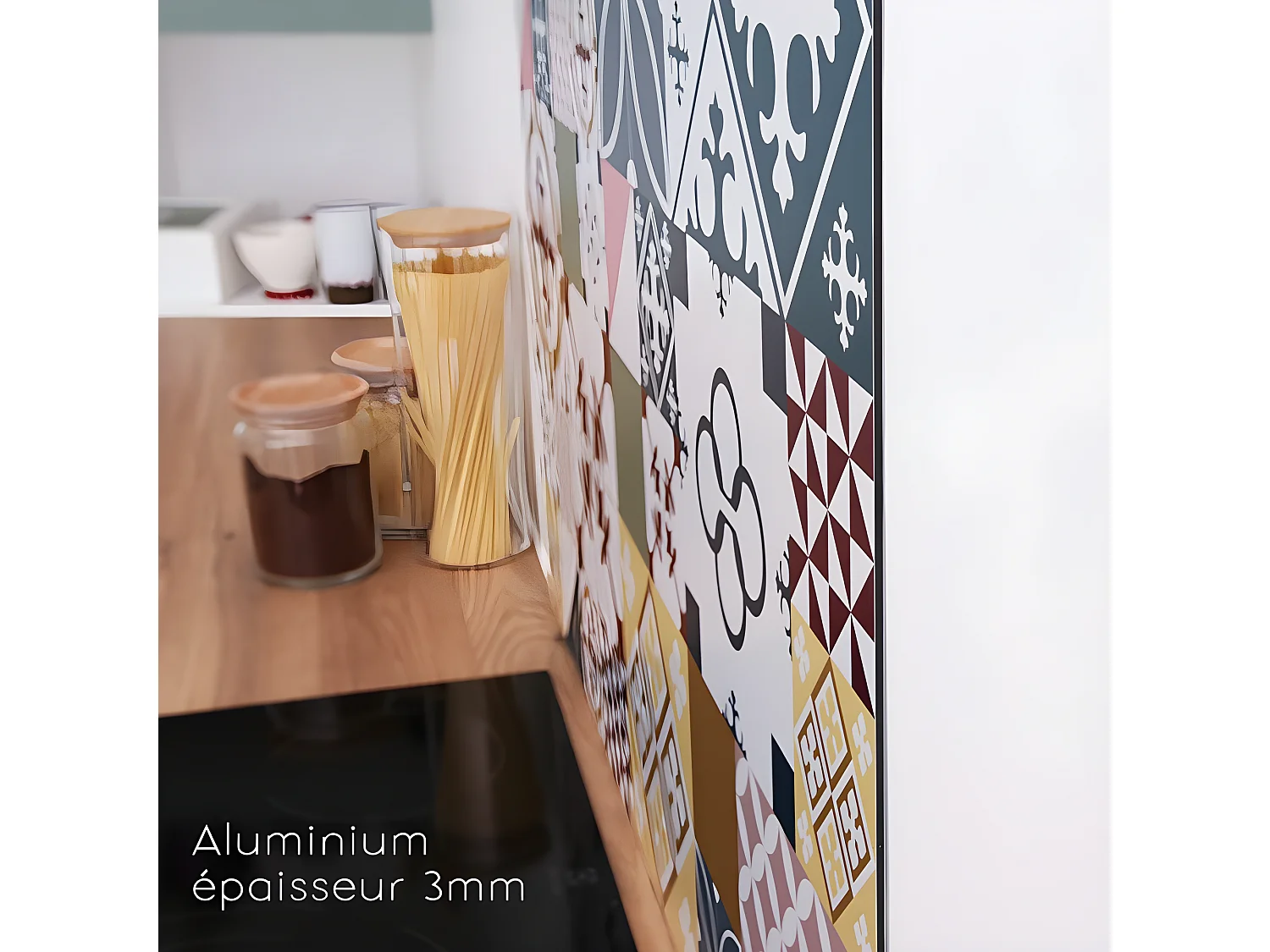 Fond de hotte ALU L 60xH 70cm - Ciment Style Colors - Aluminium composite