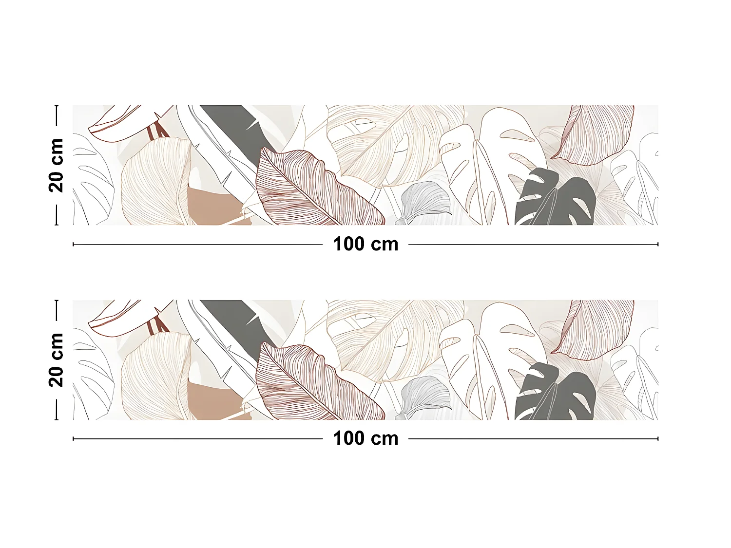 Bandeau ALU lot de 2 L100xH 20cm - Borneo Terracotta - Aluminium composite