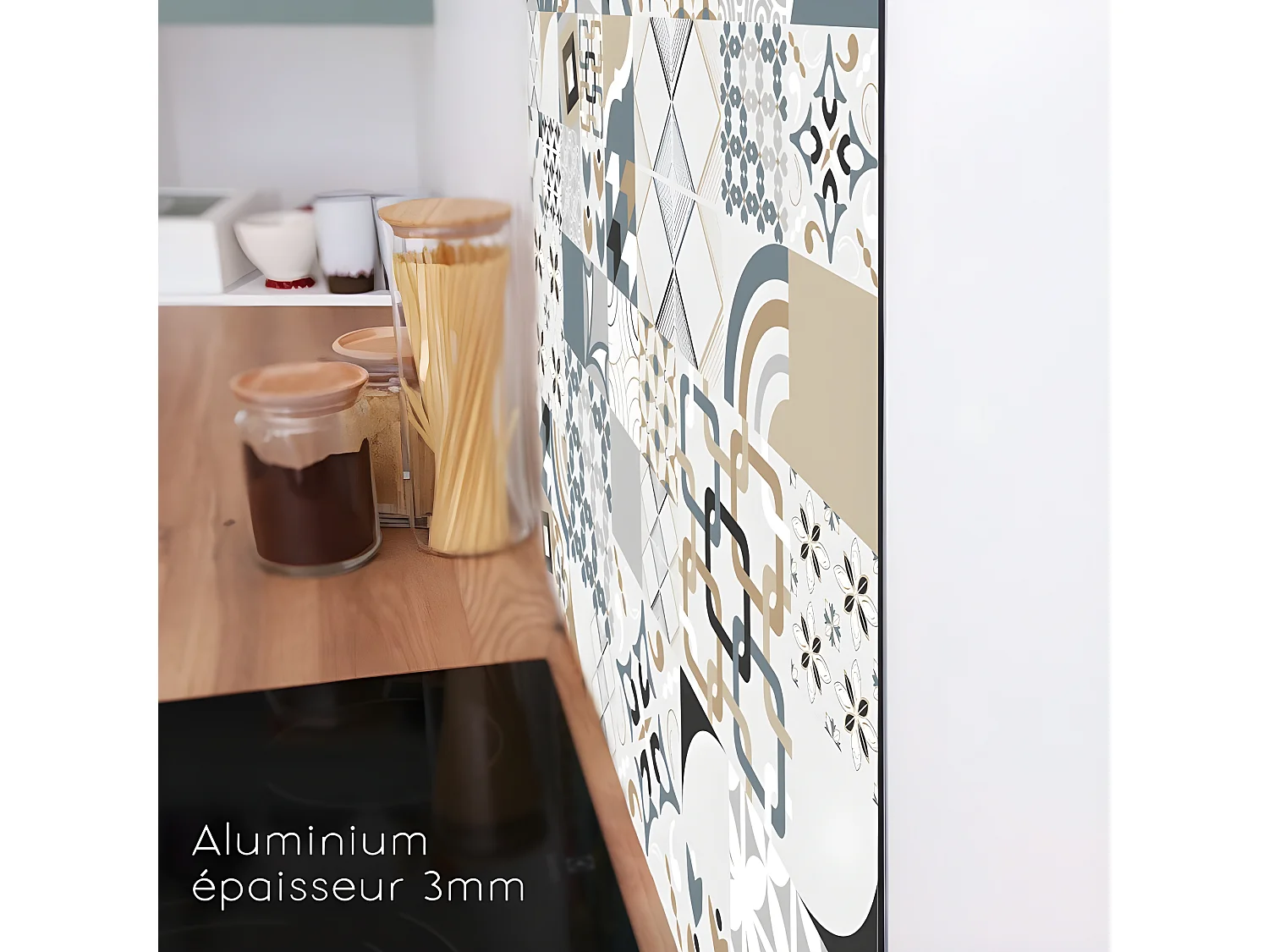 Fond de hotte ALU L 60xH 70cm - Just Ciment Dulce - Aluminium composite