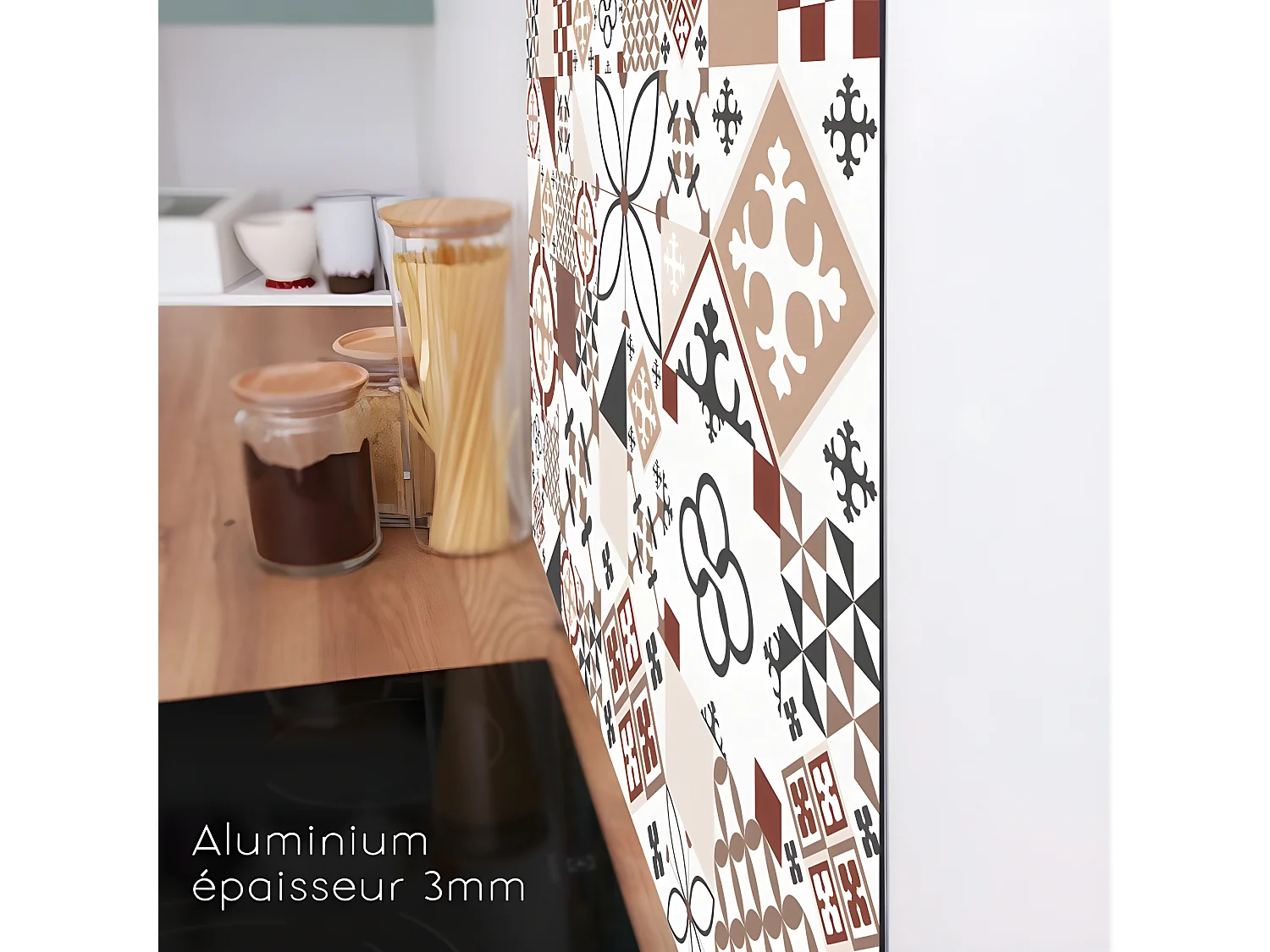 Bandeau ALU lot de 2 L100xH 20cm - Ciment Style Toundra - Aluminium composite