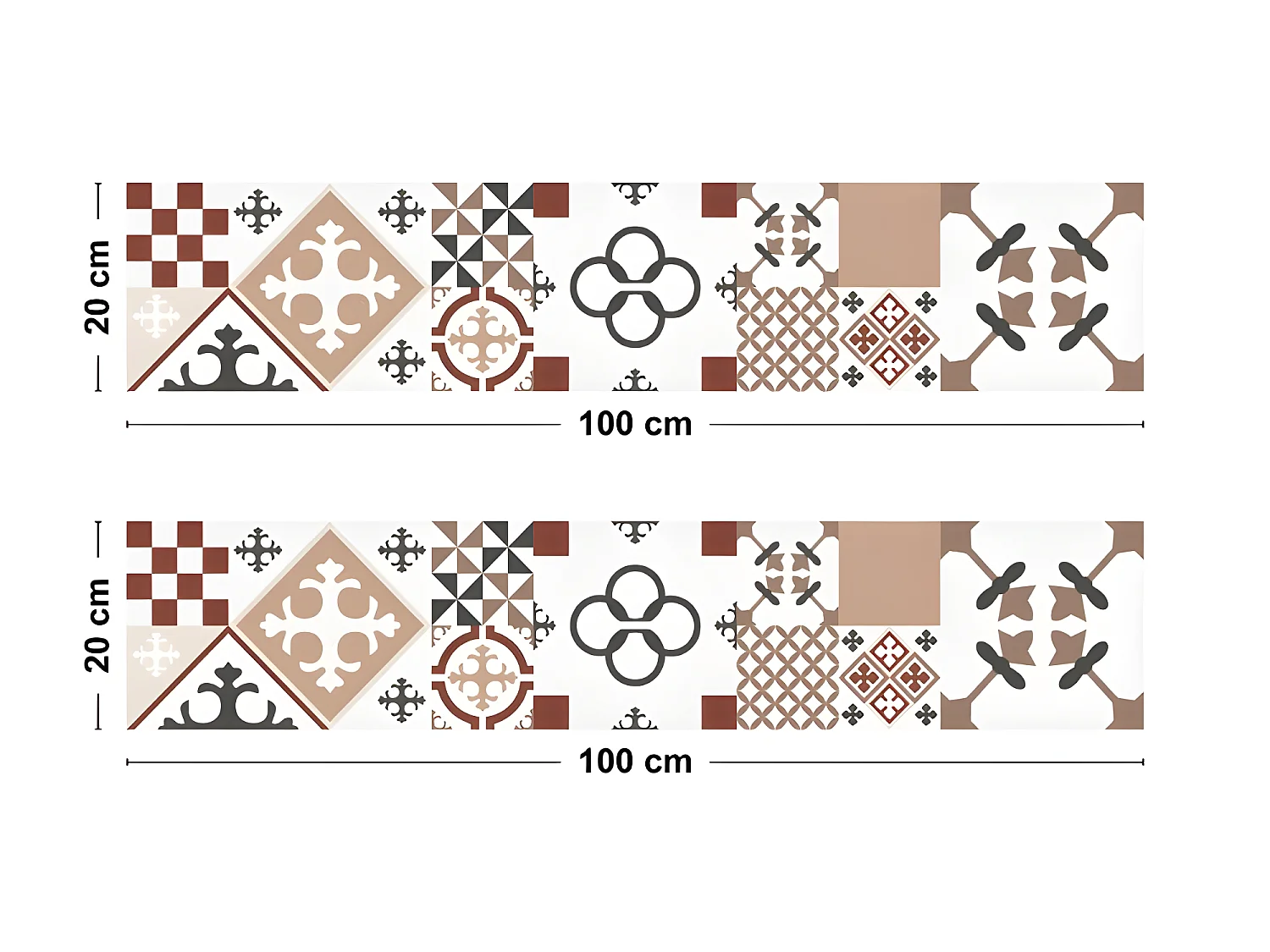 Bandeau ALU lot de 2 L100xH 20cm - Ciment Style Toundra - Aluminium composite