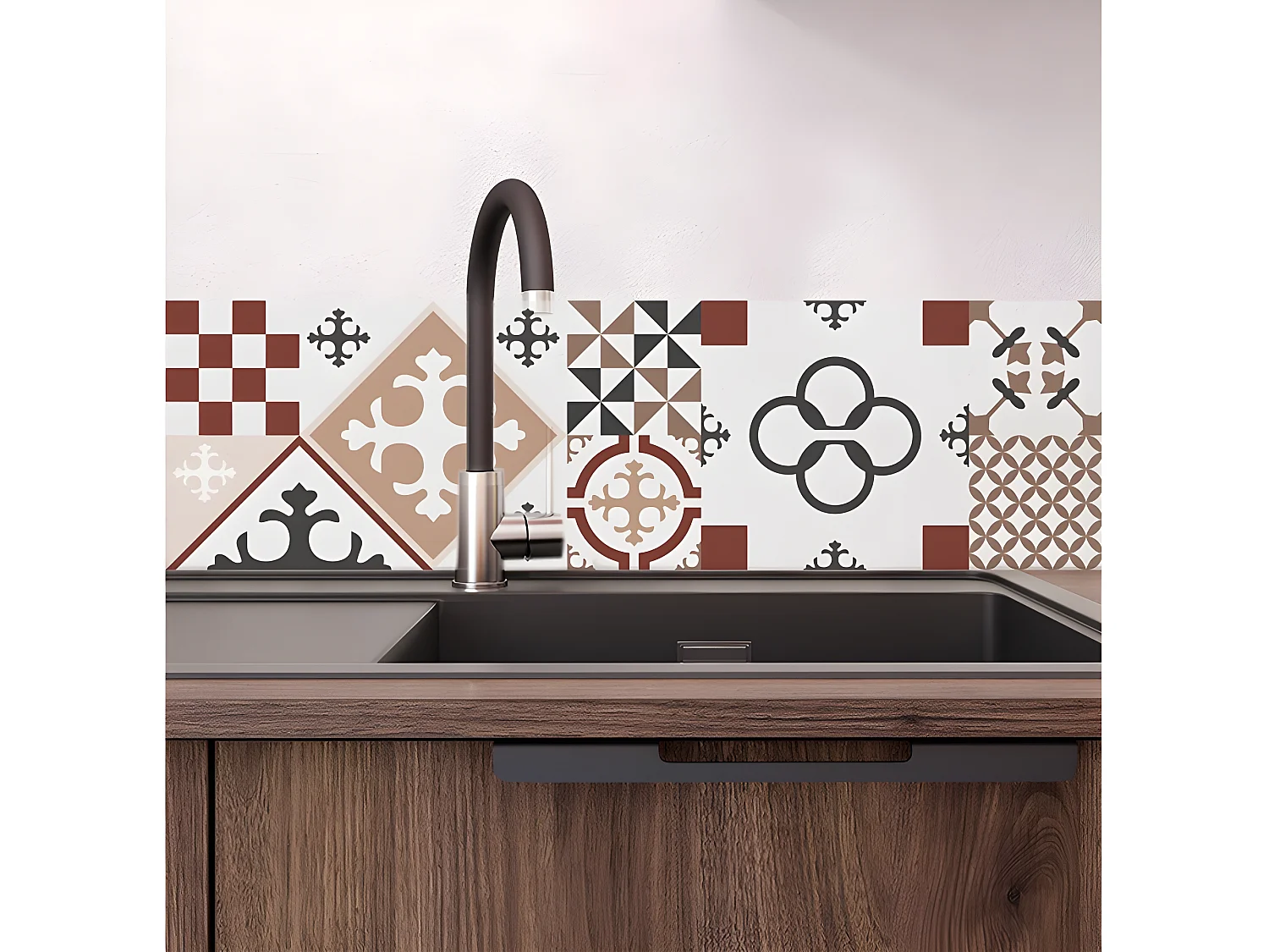 Bandeau ALU lot de 2 L100xH 20cm - Ciment Style Toundra - Aluminium composite