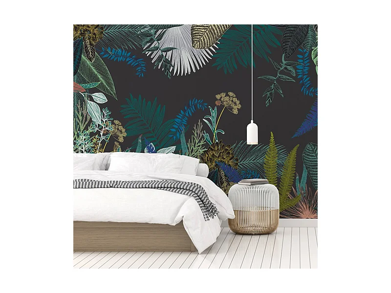 Papier peint panoramique - Jungle Douanier - Multicolore - intissé : 150g/m² - 9 lés : 432x270cm