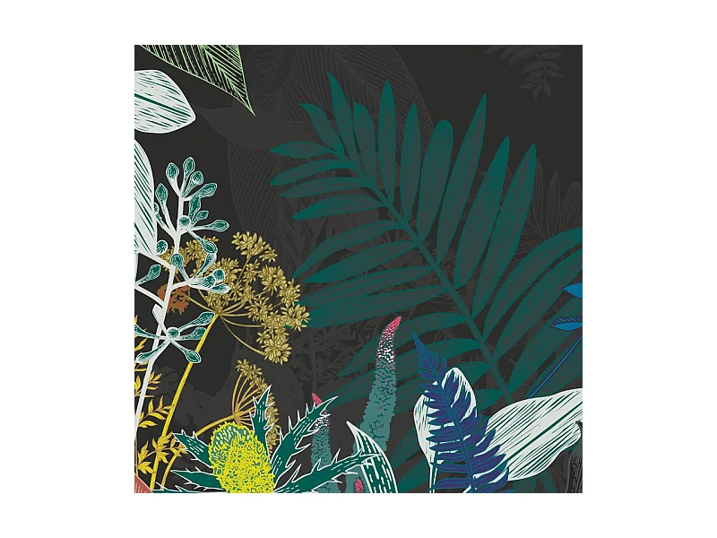 Papier peint panoramique - Jungle Douanier - Multicolore - intissé : 150g/m² - 9 lés : 432x270cm