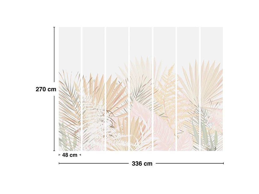 Papier peint panoramique - Gaïa - Multicolore - intissé : 150g/m² - 7 lés : 336x270cm