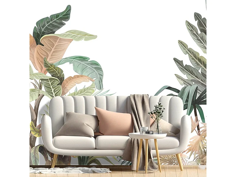 Papier peint panoramique - Harmonie - Vert - intissé : 150g/m² - 7 lés : 336x270cm