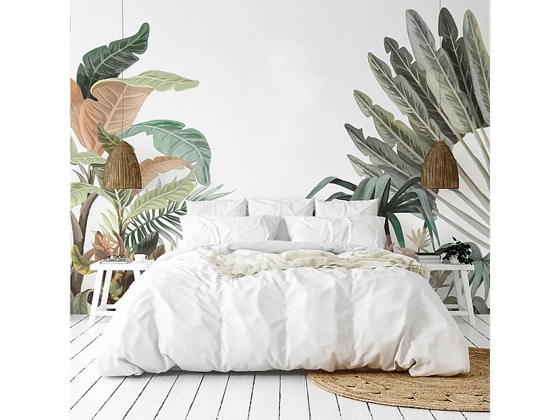 Papier peint panoramique - Harmonie - Vert - intissé : 150g/m² - 7 lés : 336x270cm