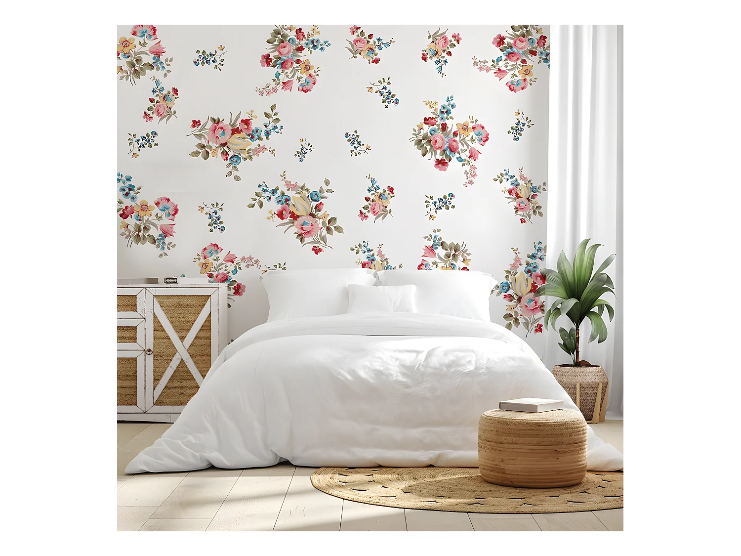 Papier Peint Panoramique L432xH270cm - Caroline | Les Simonettes X 99déco - Papier intissé 150gr/m2