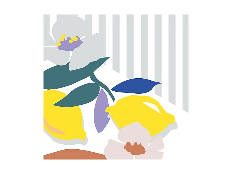 Papier peint panoramique - Fraicheur Jungle - Multicouleur - intissé : 150g/m² - 7 lés : 336x270cm