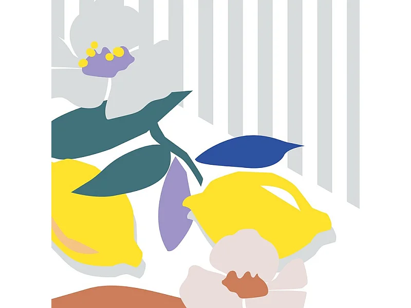 Papier peint panoramique - Fraicheur Jungle - Multicouleur - intissé : 150g/m² - 7 lés : 336x270cm