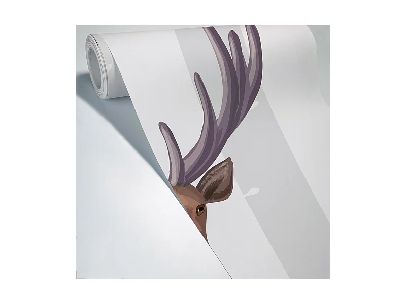 Papier peint panoramique - Balade en Forêt - Multicolore - intissé : 150g/m² - 5 lés : 240x270cm