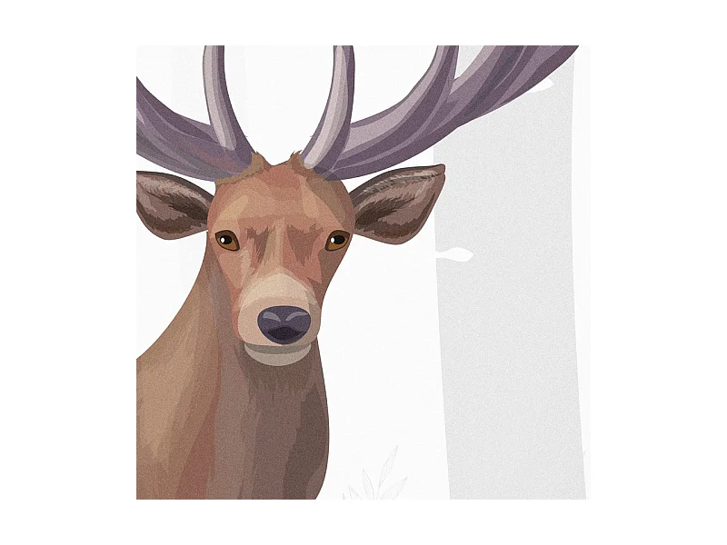 Papier peint panoramique - Balade en Forêt - Multicolore - intissé : 150g/m² - 5 lés : 240x270cm