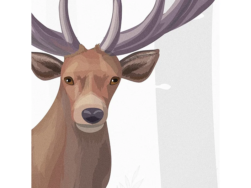 Papier peint panoramique - Balade en Forêt - Multicolore - intissé : 150g/m² - 5 lés : 240x270cm