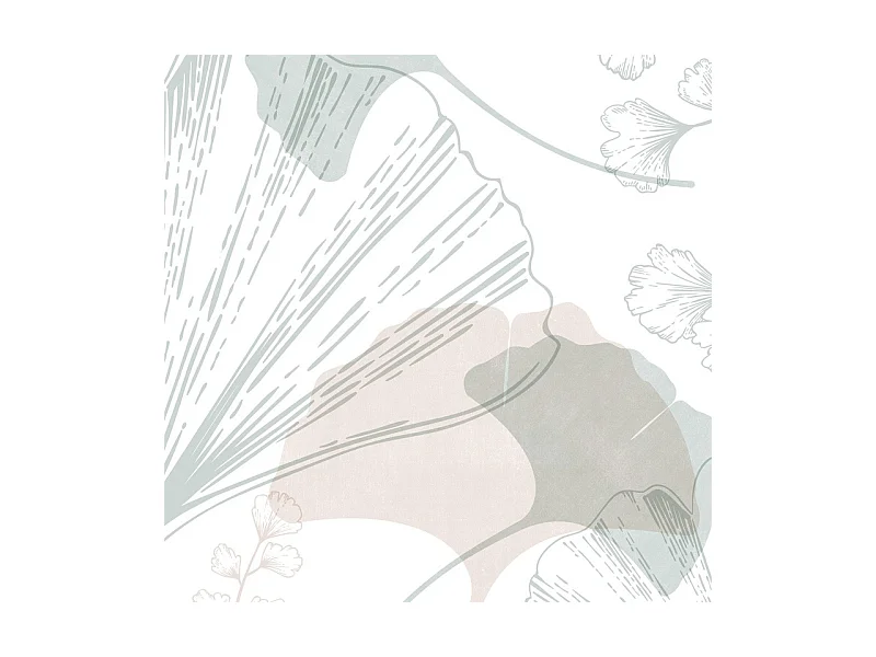 Papier peint panoramique - Gingko - Multicolore - intissé : 150g/m² - 5 lés : 240x270cm