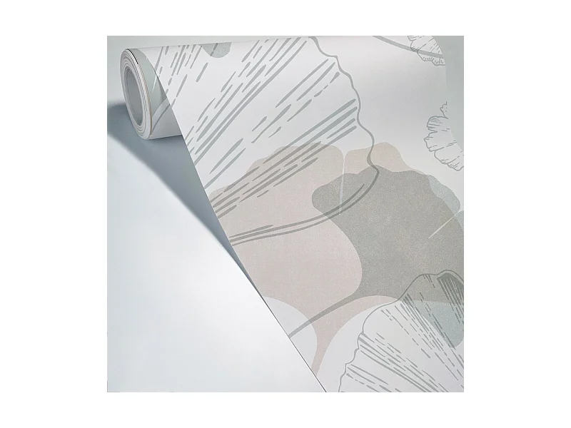 Papier peint panoramique - Gingko - Multicolore - intissé : 150g/m² - 5 lés : 240x270cm