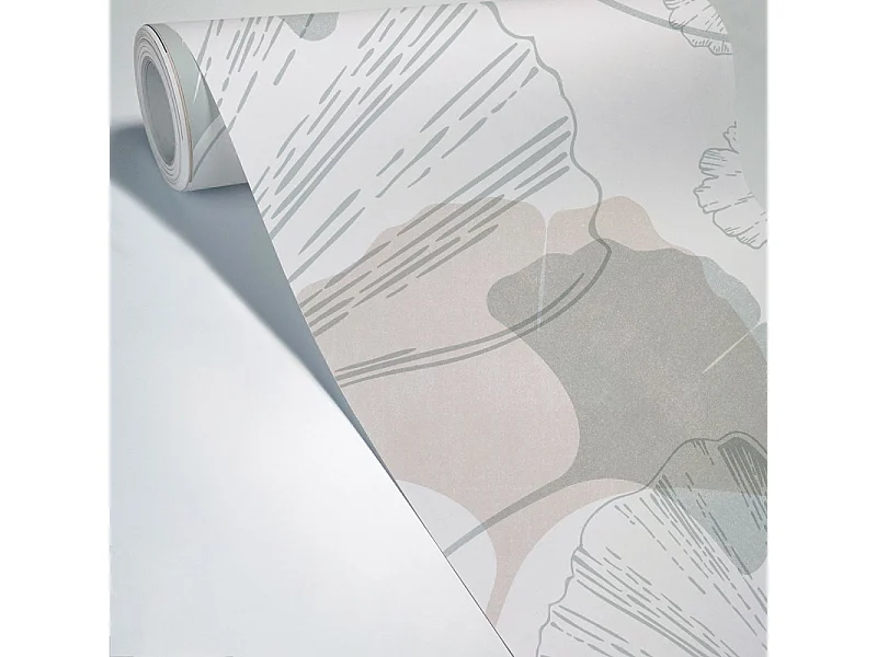 Papier peint panoramique - Gingko - Multicolore - intissé : 150g/m² - 5 lés : 240x270cm