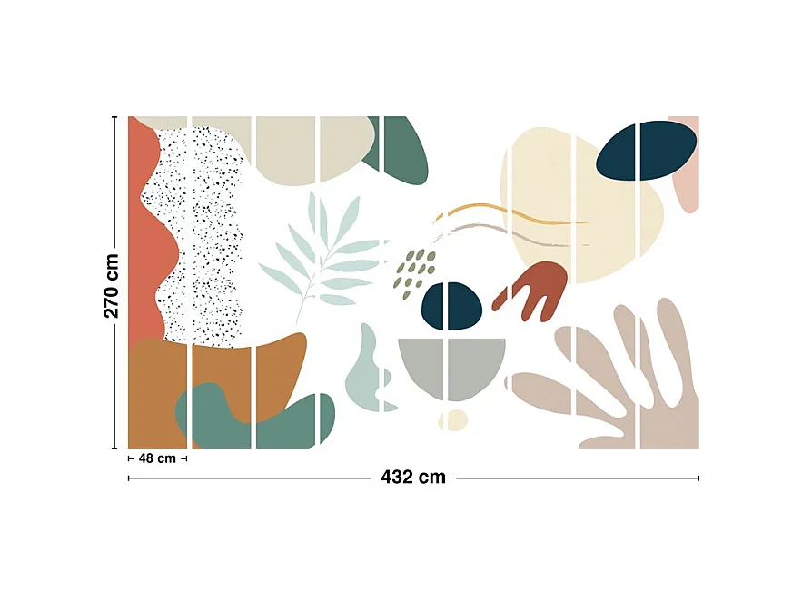 Papier peint panoramique - Artistic - Multicolore - intissé : 150g/m² - 9 lés : 432x270cm