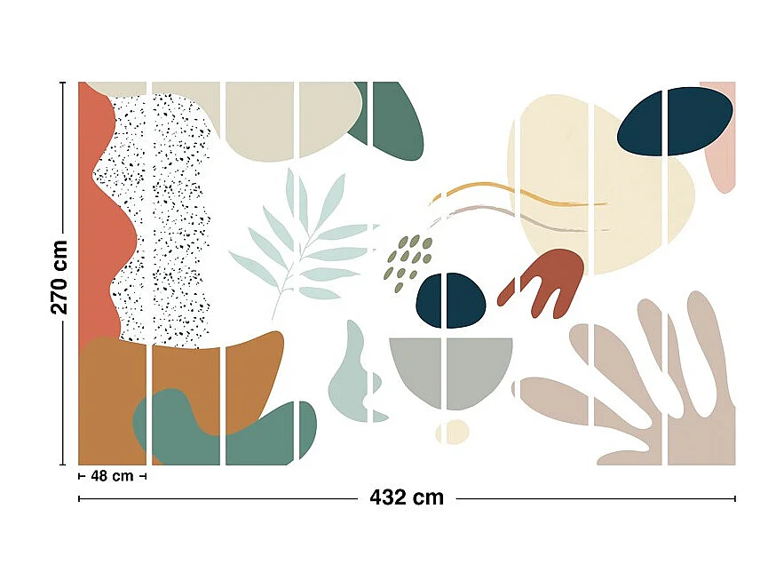 Papier peint panoramique - Artistic - Multicolore - intissé : 150g/m² - 9 lés : 432x270cm