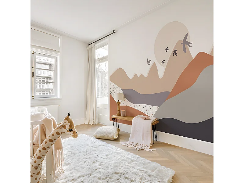 Papier Peint Panoramique L336xH270cm - Bird California - Papier intissé 150gr/m2