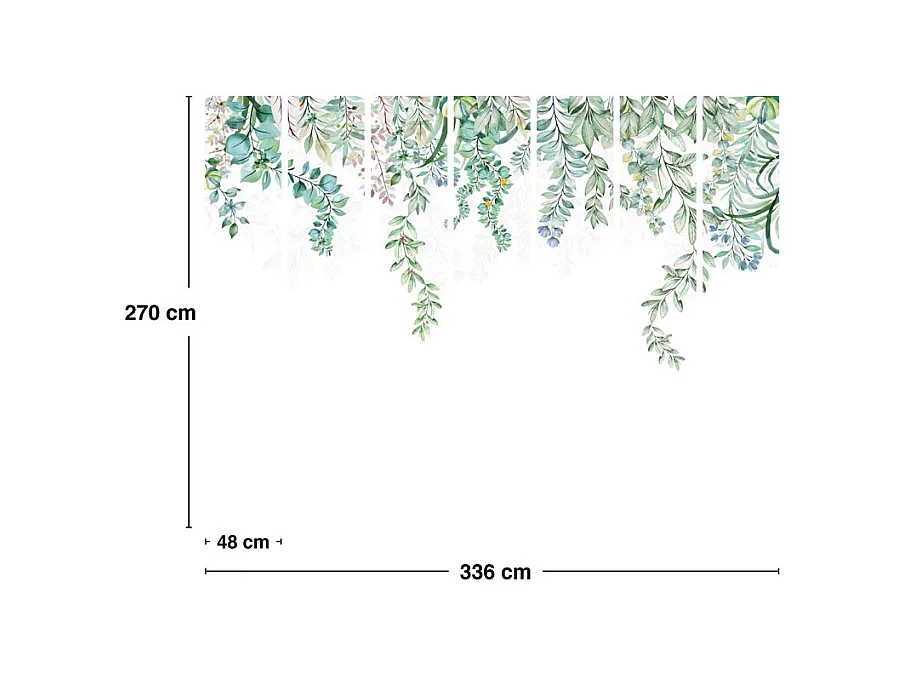 Papier peint panoramique - Poetic - Multicolore - intissé : 150g/m² - 7 lés : 336x270cm