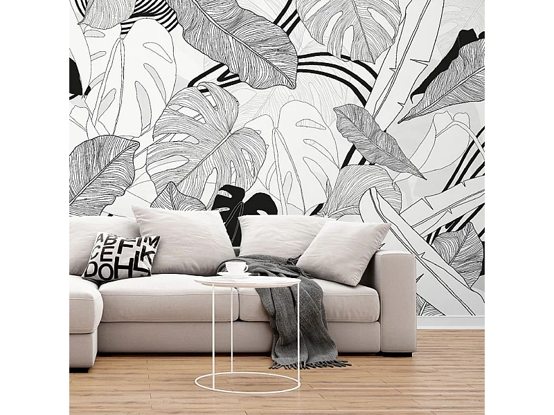 Papier peint panoramique - Bornéo - Noir - intissé : 150g/m² - 7 lés : 336x270cm