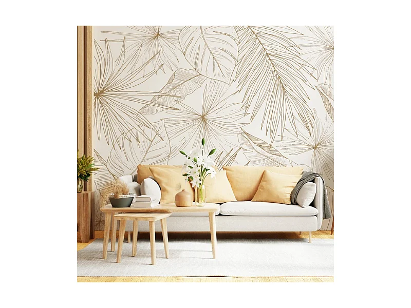 Papier peint panoramique - Lamnar - Marron - intissé : 150g/m² - 7 lés : 336x270cm