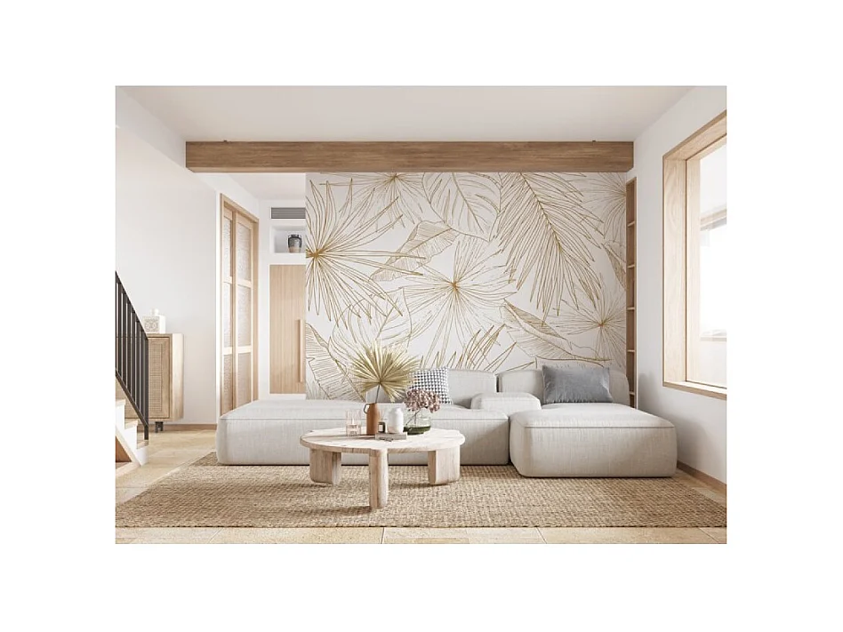 Papier peint panoramique - Lamnar - Marron - intissé : 150g/m² - 7 lés : 336x270cm