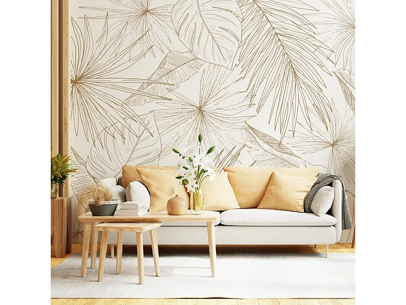 Papier peint panoramique - Lamnar - Marron - intissé : 150g/m² - 7 lés : 336x270cm