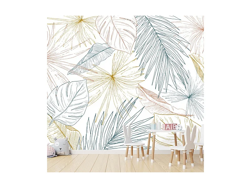 Papier peint panoramique - Lamnar - Multicolore - intissé : 150g/m² - 7 lés : 336x270cm