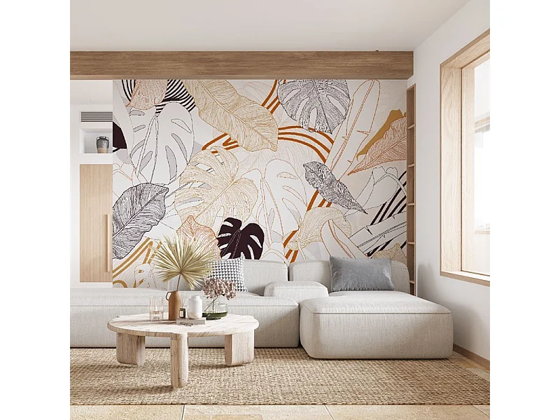 Papier peint panoramique - Bornéo - Multicolore - intissé : 150g/m² - 7 lés : 336x270cm