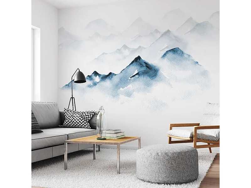 Papier peint panoramique - Yukon - Bleu - intissé : 150g/m² - 5 lés : 240x270cm