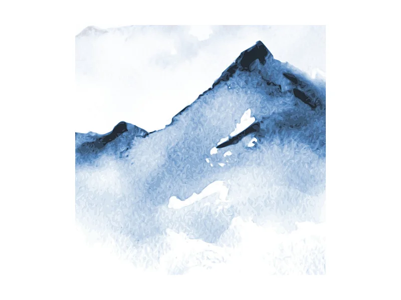 Papier peint panoramique - Yukon - Bleu - intissé : 150g/m² - 5 lés : 240x270cm