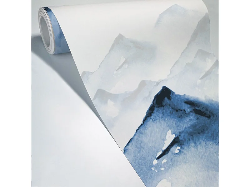 Papier peint panoramique - Yukon - Bleu - intissé : 150g/m² - 5 lés : 240x270cm