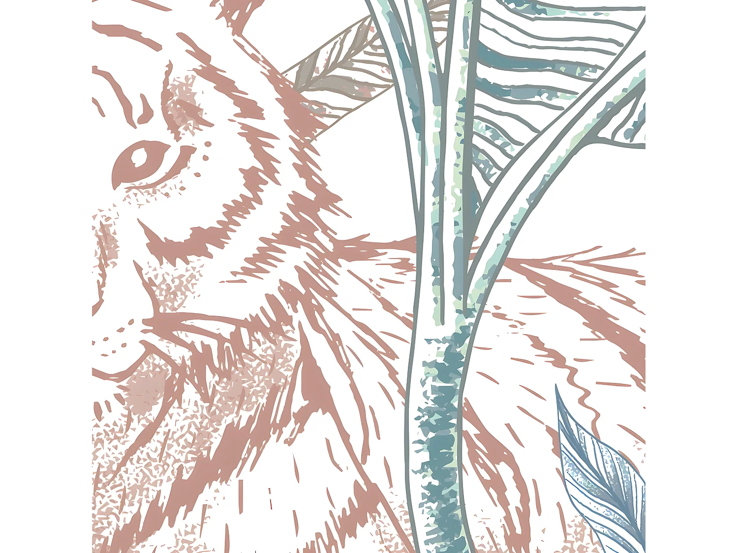 Papier Peint Panoramique L336xH270cm - Paradis Perdu - Papier intissé 150gr/m2