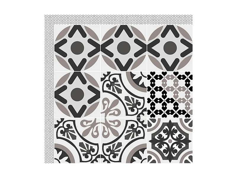 Tapis antidérapant - Naples - vinyle - int./ext. - Multicolore - 120x200cm