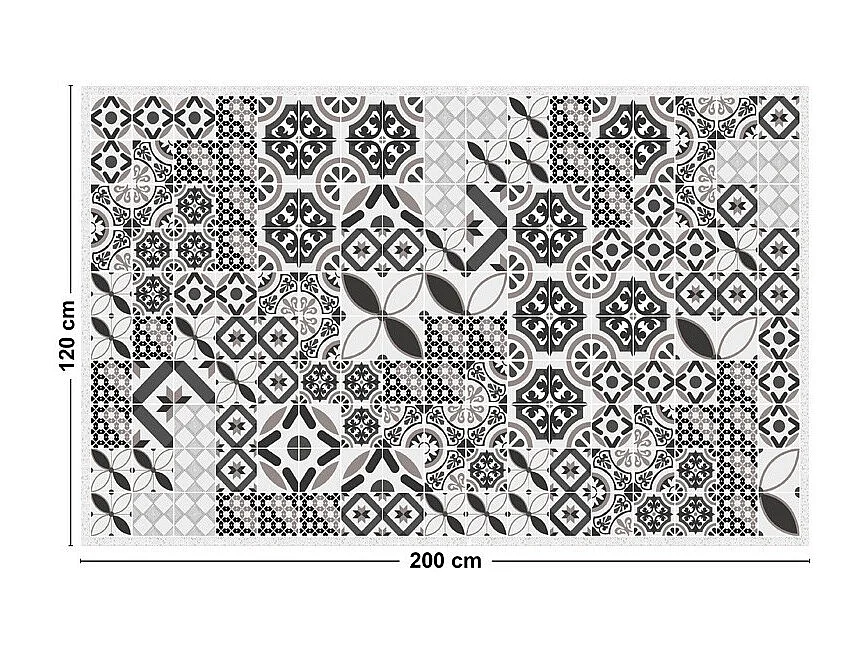 Tapis antidérapant - Naples - vinyle - int./ext. - Multicolore - 120x200cm