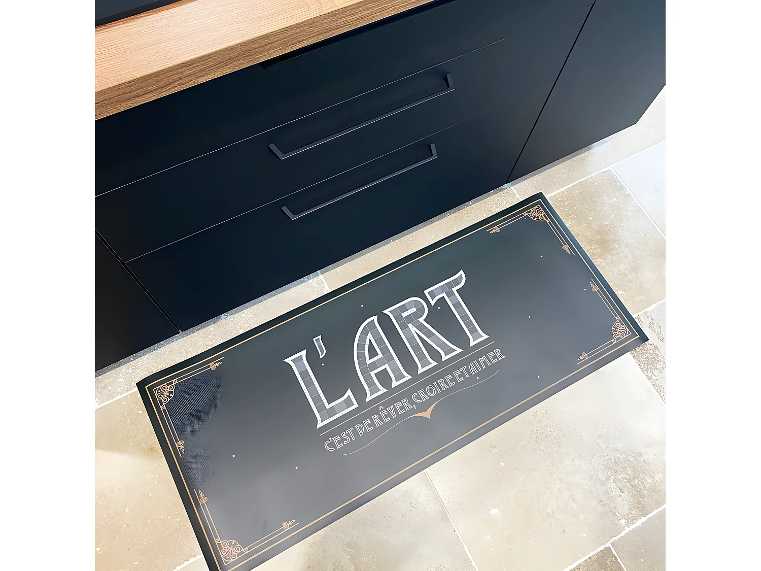 Tapis Vinyle Médium bis l 50xL200cm - Art Rétro - Vinyle