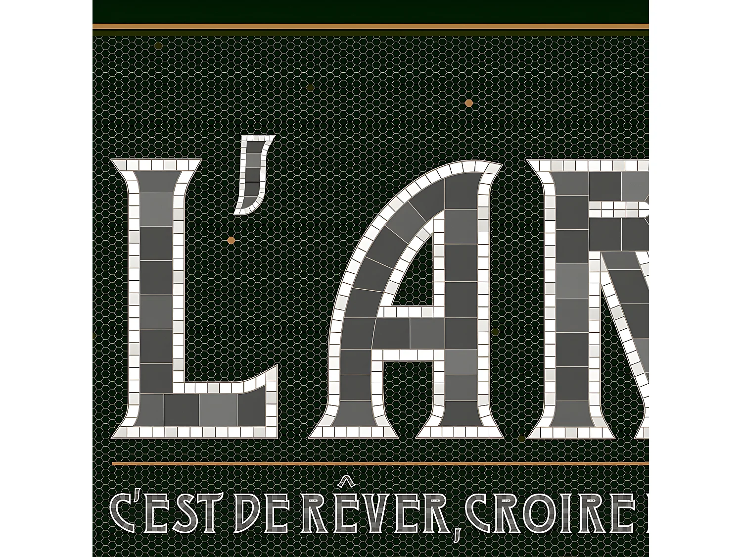 Tapis Vinyle Médium bis l 50xL200cm - Art Rétro - Vinyle