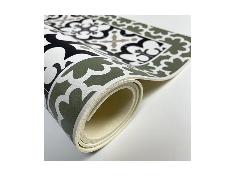 Tapis antidérapant - Cassandre - vinyle - int./ext. - Vert - 120x200cm