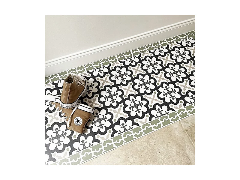 Tapis antidérapant - Cassandre - vinyle - int./ext. - Vert - 120x200cm